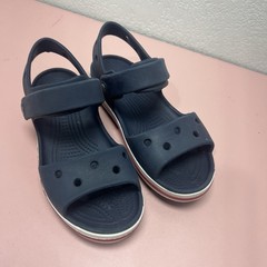 Kids Croc Bayaband Sandals Navy/ Pepper Size J 1 Lightweight