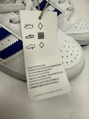 Adidas Forum Low C White Royal Blue Hook Loop Elastic Lace Little Kids Size 12K