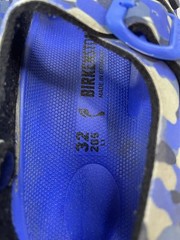 Birkenstock Birko-Flor Mogami Kids 1 Blue Camouflage Slingback Synthetic Sandal