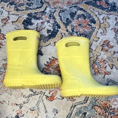 Hunter Original Kids Yellow Waterproof Pull On Rain Boots Unisex Kids US 1