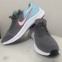 Nike Star Runner 3 GS Charcoal Grey/Aqua Size 6.5Y Or 8 Womens DA2776-007