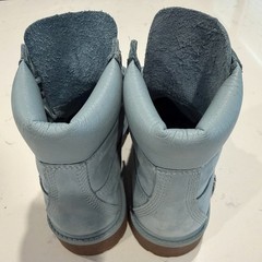 Timberland 6” Premium Waterproof Blue Nubuck Boots(Size: Kids 4)