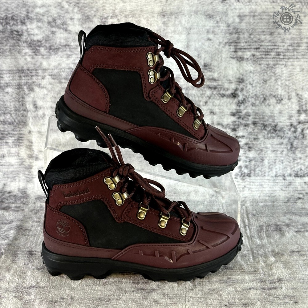 New No Box Timberland Converge Shell Toe Boot Burgundy Nubuck Youth Size 2.0