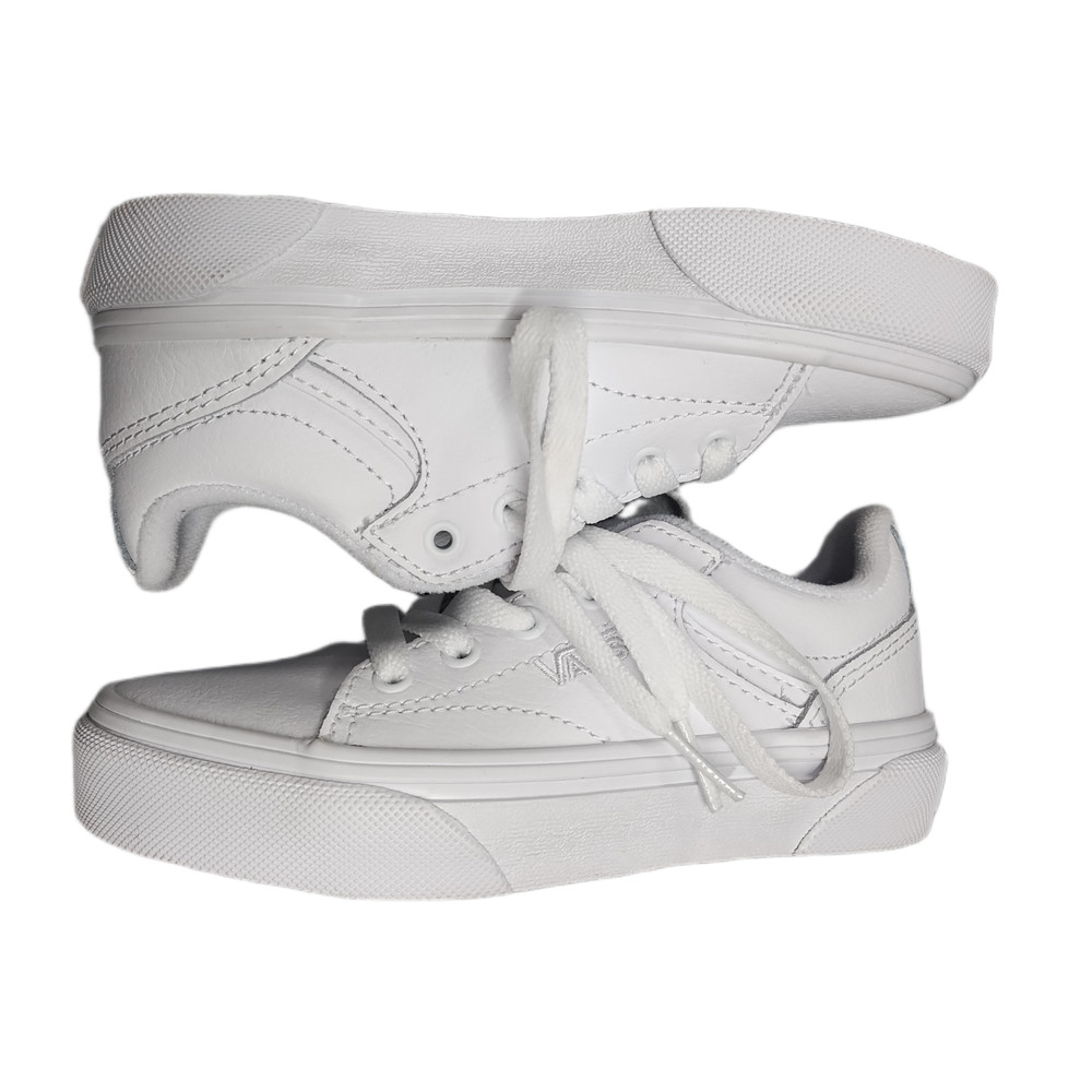 Vans Seldan Platform Sneakers Youth US 11 White Athletic Comfort Lace Up 500714