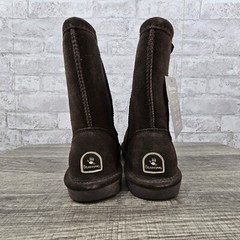 Bearpaw Winter Boots Youth Size 4 Chocolate Emma Suede Wool Blend