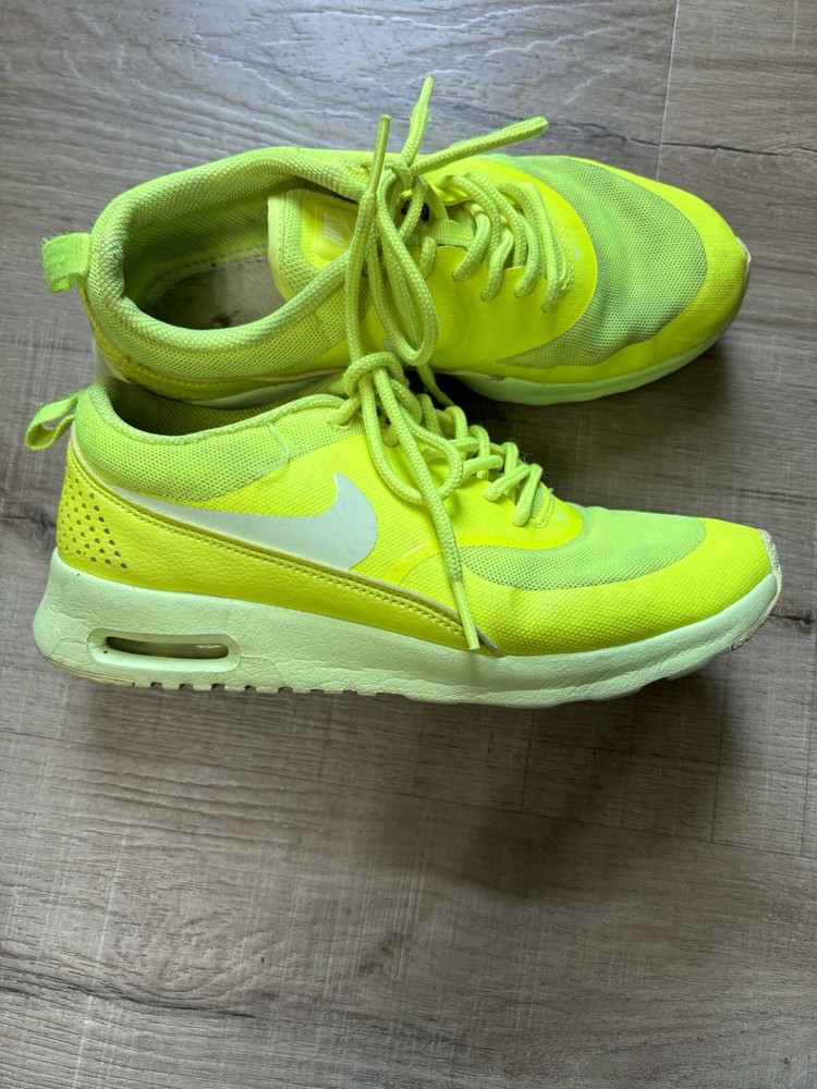 Nike Air Max Thea Flash Lime 2013 Green Lace Up Sneakers Kids 5.5