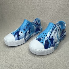 NEW Converse Chuck Taylor All Stars EVA Foam Slip On Sneaker Kids 2 Tie Dye Blue