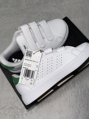 Adidas Advantage Base 2.0 CF C White Green Kids Sneakers Shoes IE9019 Size 1
