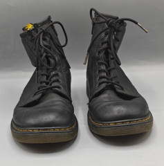 Dr. Martens Docs 1460 J Combat Boots SIZE M4 L5 EU36 Black Leather Side Zip BP