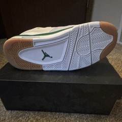 Jordan Air Jordan 4 RM (GS) Kids Sneaker 7Y White Green Gray Leather FQ7938-103