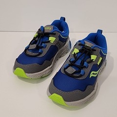 Saucony Wind Shield 3.0 Kids Athletic Sneakers 10.5 M Blue/green Nib EZ Lace