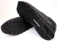 Reebok Classic Black Leather Sneakers Youth Kids Shoes Size 5.5 M, Lace Up