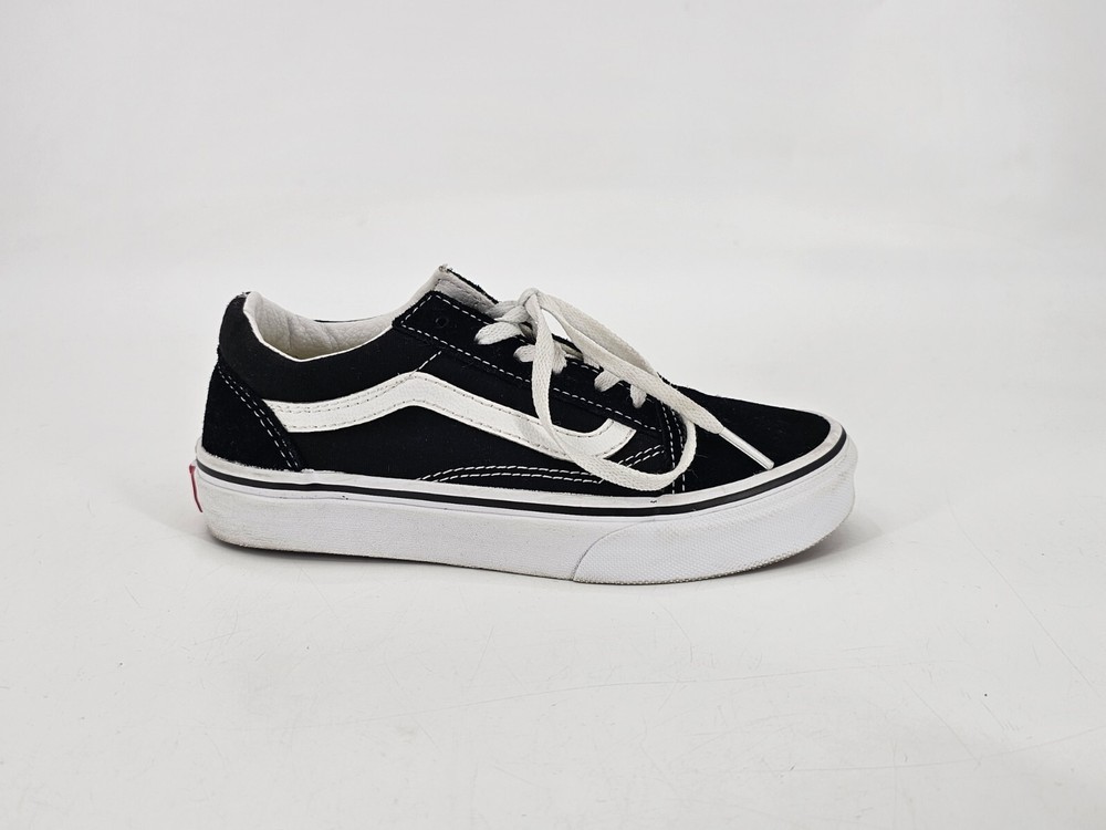 VANS Off The Wall Old Skool Youth Skate Shoes Size 2.5 Black & White Board Shoes