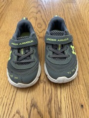 Under Armour 7K Toddler Boys Athletic Sneakers Shoes Kids Mesh Gray Neon Green