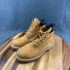 Timberland Junior 6-Inch Premium Waterproof Boots Wheat Nubuck 12909 Size 4.5 M