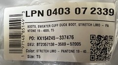 FabKids Size T5 Boots Black, Sweater Cuff Duck Boot, Toddler