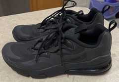 Nike Air Max 270 React Triple Black Youth Sz 7Y Athletic Sneakers