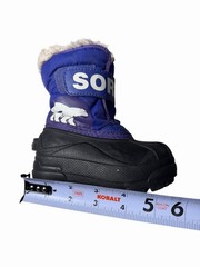 Sorel toddler Snow Commander Kids Snow Boot black and blue US 6