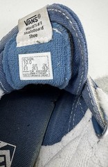 Vans Mid High Rise Sneakers Blue Check Size 10 Toddler Hook Loop Skateboard