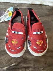 Disney Cars Lightning McQueen Red Canvas Slip-On Sneaker Unisex Kids US 6