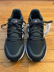Adidas Runfalcon 3 Kids Cloudfoam Low Running Shoes Dark Gray/White/Pink Size 6