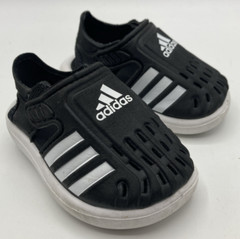 Adidas Kids Toddler Closed Toe Slip On Water Shoes Sandals Black White Size 3K