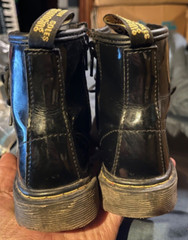 Junior Doc Dr Martens 1460 Patent Leather 8 eyelet Lace & Zip boots Kids Size 12