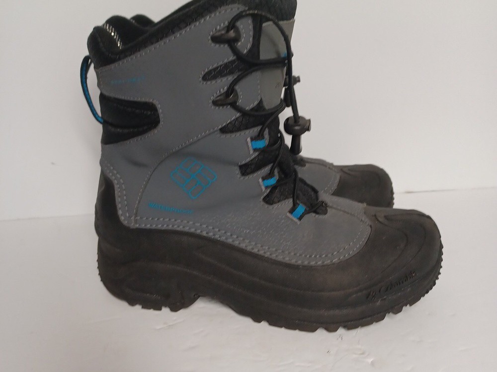 COLUMBIA Boots WATERPROOF Snow Hiking 200grams Sz 7 UNISEX Black Omni-heat