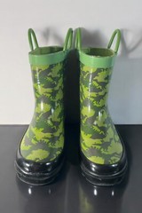 Blue Mountain Kids‘ Rubber Boots Dino Print Size 7/8 Missing 1 Sole Insert