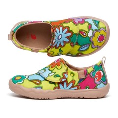Kid Size UIN Slip On Shoes Canvas Comfortable Loafers „Floral Party“
