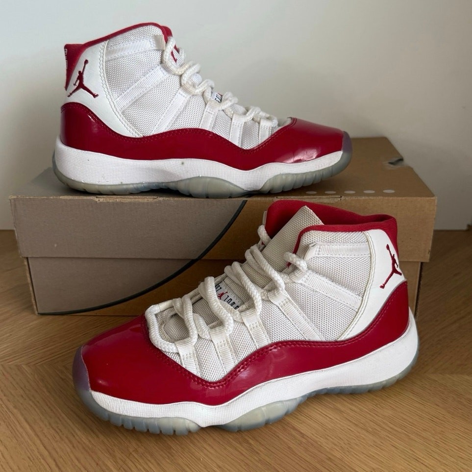 Nike Air Jordan 11 Retro “Cherry” Big Kids Sneakers 378038-116- SZ 4 Y