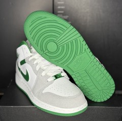 Jordan Air Jordan 1 Mid SE (GS) White/Pine Green/Grey 4.5Y DC7248-103