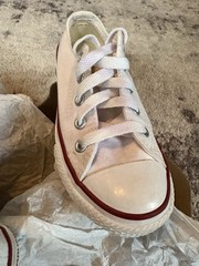 Converse Chuck Taylor All Star Juniors Low White &Batman-Superman Sz11 BOTH 🔥