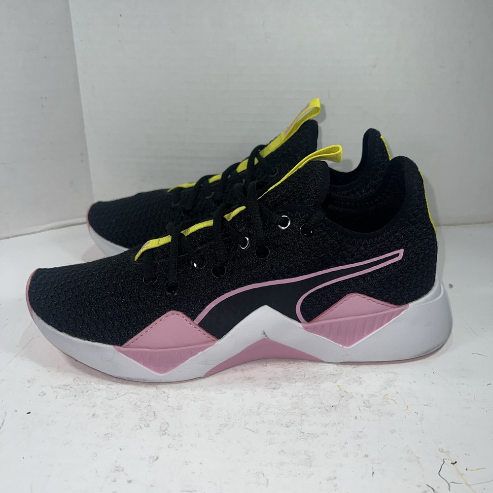 Puma Unisex Kids Incite Sneaker Black Pink Yellow Sz 6C