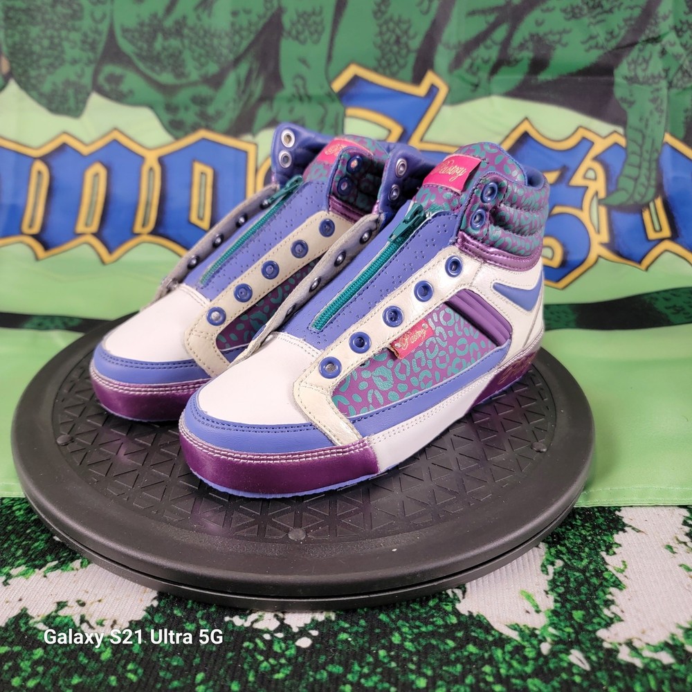 Vintage (2003) Pastry Fab Cookie Zip up Sneakers Cheetah Raspberry Kids Sz 1