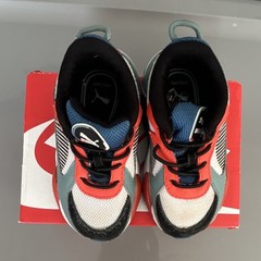 PUMA White Red Blue Black Sneaker Unisex Kids 7C Athletic Mesh 386534-01