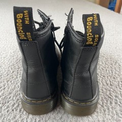 Dr. Martens Docs 1460 J Combat Boots Youth US Size 3 Black Leather Side Zip