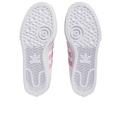 adidas Nizza High Top Platform Lace Up Youth Girls Pink, White Sneakers Casual