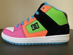 DC Shoes Manteca 2 Y2K Neon Multicolor Skateboard Shoes Youth Size 4
