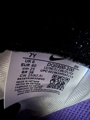 Nike Air Force 1 LV8 White Black and Gold. Youth Size 7. Great Condition