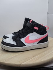 Youth Size 2Y – Nike Court Borough Mid 2 Black Pink Sunset Pulse CD7783-005 Girl