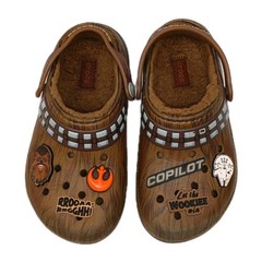 Crocs Star Wars Chewbacca Fur Lined Clogs With Jibitz Charms Brown Kid’s C 13