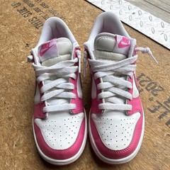 Nike Dunk Low Low Top Leather Sneaker Pink/White 5Y FB9109-102