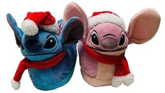 DISNEYS LILO & STITCH “STITCH & ANGEL X-MAS HOUSE SLIPPERS CHILDS 5/6 (NWOT)