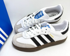 ADIDAS Samba OG C Cloud White Core Black Gum (PS) IE3677 Kids sz 11K