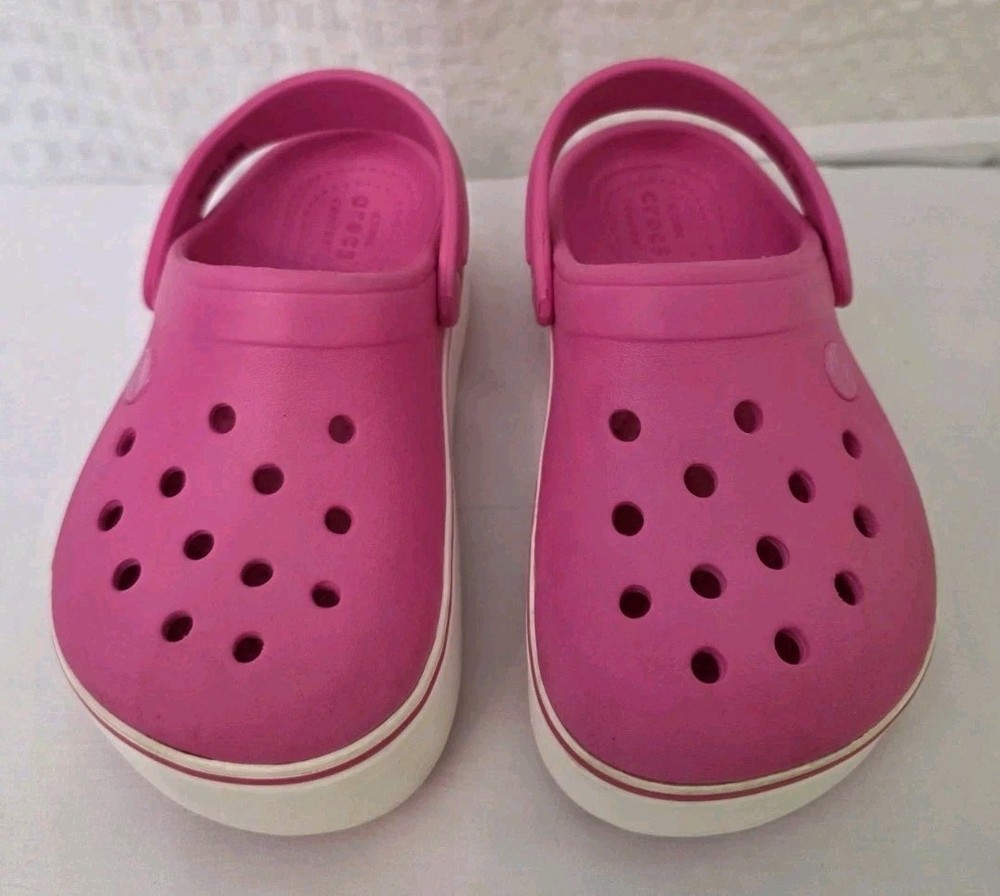 Crocs Pink Crocband Platform Clog Size Children’s C13