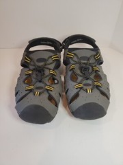 Khombu Unisex Boys Size 6 Dillon Hiking Sandals Water Shoes Grey and Yellow