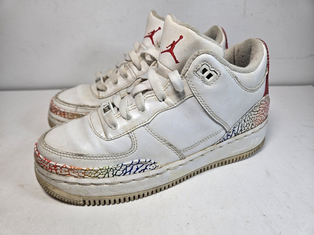 Air Jordan AJF 3 Rainbow Shoes RARE 323233-161 Kid’s Size 4.5Y = 6 Women’s