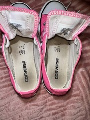 Converse Chuck Taylor Shoes Kids US 12 Hot Pink Low Top Sneakers