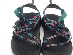 Chaco Kids ZX1 Ecotread Teal Multicolor Performance Sandals Size 6 J180264 Gift